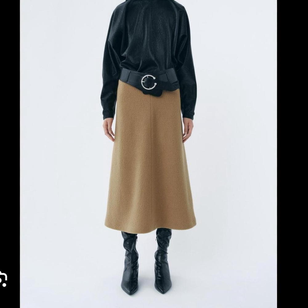 ZARA 100% WOOL MIDI SKIRT - BRAND NEW WITH TAG - SIZE XS